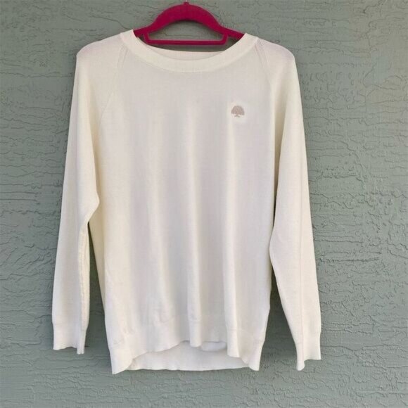 Peter Millar Women's Ivory Crewneck Sweater Size L Long Sleeve Casual - Picture 1 of 10